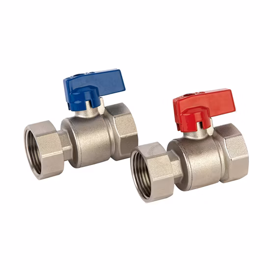 Robinet à bille à Joint de Type Angle de chauffage au sol/accessoires de collecteur